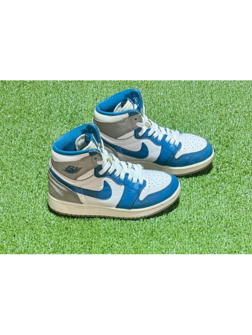 Air Jordan 1 Mid Blue Grey White – Youth Size 5Y – FD1437-410